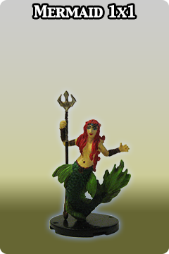Red haired and green tailed mermaid